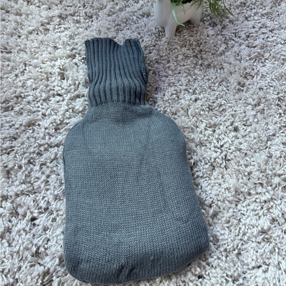 Other - Grey knitted hot water liquor drinking stash sweater cute container bag